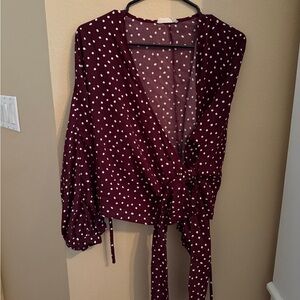 Altar’d State Polka Dot Wrap Top